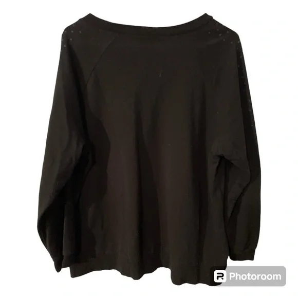 Retrology Women’s Plus Size 2X Black Long Sleeve Shirt - Picture 3 of 3